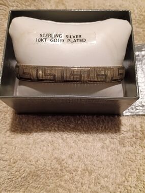 Sterling Silver 18kt Gold Plated  Bracelet GUC. 7.5 Measurements